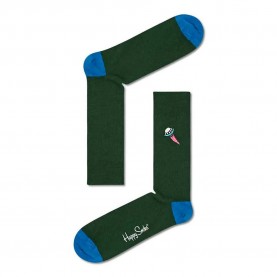 чорапи,мъжки,чорапи,happy,socks,ribbed,embroidery,ufo,long,socks,multicolor,(green)