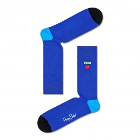 чорапи,мъжки,чорапи,happy,socks,ribbed,embroidery,yolo,long,socks,multicolor,(blue)