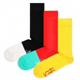 чорапи,мъжки,чорапи,happy,socks,solid,long,socks,3,pairs,multicolor