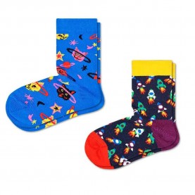 чорапи,детски,чорапи,happy,socks,space,cat,socks,2,pairs,multicolor,(blue)