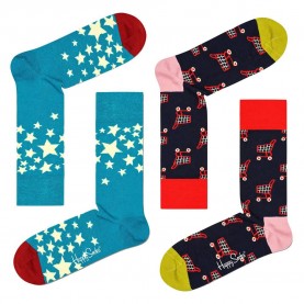 чорапи,мъжки,чорапи,happy,socks,stars,and,shop,long,socks,2,pairs,multicolor,(blue)