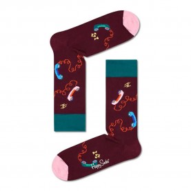 чорапи,мъжки,чорапи,happy,socks,stay,in,touch,long,socks,multicolor,(purple)