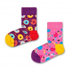 чорапи,детски,чорапи,happy,socks,sweets,socks,3,pairs,multicolor,(purple,pink)