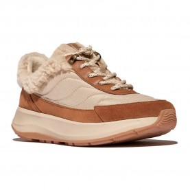 Маратонки Fitflop F-Mode Flow Shearling Mix trainers - Beige / Brown (Deep Tan / Camel Mix) маратонки,мъжки,маратонки,дамски,маратонки,fitflop,f,mode,flow,shearling,mix,trainers,beige,brown,(deep,tan,camel,mix)