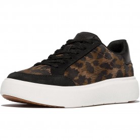 маратонки,дамски,маратонки,fitflop,rtg,leopard,suede,trainers,black,chocolate,mix