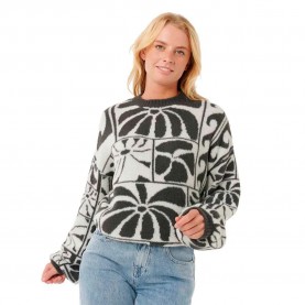 блуза,дамски,блузи,rip,curl,aots,ty,williams,jacquard,crew,sweatshirt,white,(black)