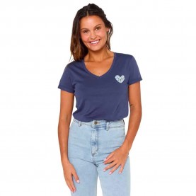 тениска,дамски,тениски,rip,curl,heart,short,sleeve,v,neck,t,shirt,navy,(blue)