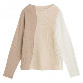 блуза,дамски,пуловери,дамски,плетени,дрехи,tom,tailor,1047691,sweater,organic,taupe,knit,structure