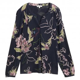 Тениска Tom tailor 1047745 short sleeve T-shirt - Blue (Big Flower Design) тениска,дамски,тениски,tom,tailor,1047745,short,sleeve,t,shirt,blue,(big,flower,design)