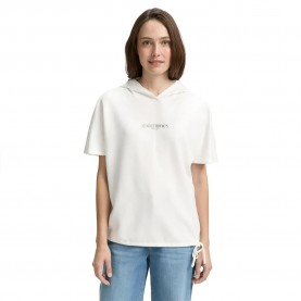 Тениска Tom tailor 1047753 short sleeve T-shirt - White (Whisper White) тениска,дамски,тениски,tom,tailor,1047753,short,sleeve,t,shirt,white,(whisper,white)