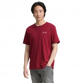 Тениска Tom tailor 1047774 short sleeve T-shirt - Red (Deep Red) тениска,мъжки,тениски,tom,tailor,1047774,short,sleeve,t,shirt,red,(deep,red)
