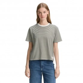 тениска,дамски,тениски,tom,tailor,1047845,short,sleeve,t,shirt,small,olive,white,stripe,(white)