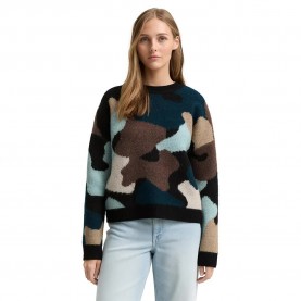 блуза,дамски,блузи,tom,tailor,1047901,sweatshirt,blue,(abstract,flower,jacquard)