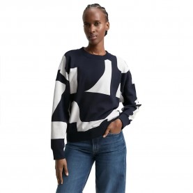 Блуза Tom tailor 1049413 sweatshirt - Blue (Navy White Big Scale Print) блуза,дамски,блузи,tom,tailor,1049413,sweatshirt,blue,(navy,white,big,scale,print)