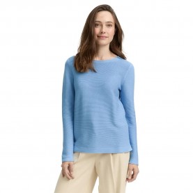 блуза,дамски,пуловери,дамски,плетени,дрехи,tom,tailor,ottoman,sweater,light,fjord,blue