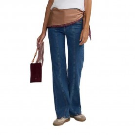 Дънки Silbon Buckle Detail jeans - Blue (Denim) дънки,дамски,панталони,silbon,buckle,detail,jeans,blue,(denim)