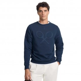 Блуза Silbon Embossed Racket sweatshirt - Blue (Navy Blue) блуза,мъжки,пуловери,silbon,embossed,racket,sweatshirt,blue,(navy,blue)