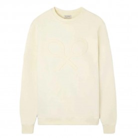 Блуза Silbon Embossed Racket sweatshirt - Beige (Cream) блуза,мъжки,пуловери,silbon,embossed,racket,sweatshirt,beige,(cream)