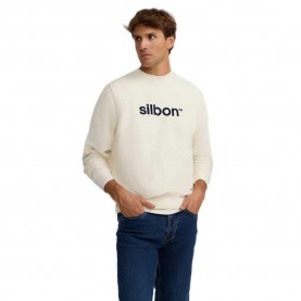 Блуза Silbon Flock sweatshirt - Beige (Cream) блуза,мъжки,пуловери,silbon,flock,sweatshirt,beige,(cream)