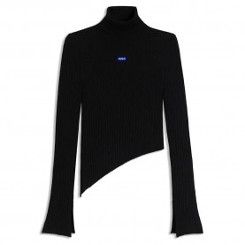 блуза,дамски,пуловери,дамски,плетени,дрехи,hugo,somyna,10274000,01,blue,sweater,black,(black,001)