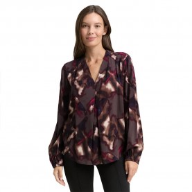 Tom tailor 1048676 long sleeve blouse - Brown (Brown Blurry Argyle) дамски,блузи,tom,tailor,1048676,long,sleeve,blouse,brown,(brown,blurry,argyle)