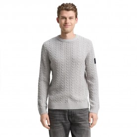 блуза,мъжки,пуловери,tom,tailor,1049475,sweater,grey,(grey,offwhite,plated)
