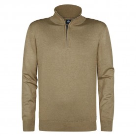 блуза,мъжки,пуловери,petrol,industries,m,3050,kwc207,half,zip,sweater,tan,(brown)