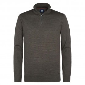 блуза,мъжки,пуловери,petrol,industries,m,3050,kwc212,half,zip,sweater,beluga,(green)
