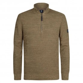 блуза,мъжки,пуловери,petrol,industries,m,3050,kwc227,half,zip,sweater,tan,(brown)