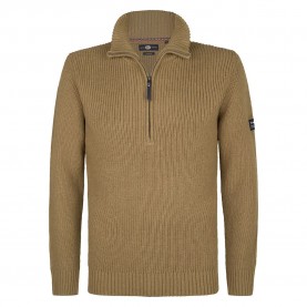 блуза,мъжки,пуловери,petrol,industries,m,3050,kwc262,half,zip,sweater,tan,(brown)