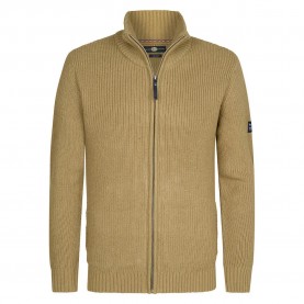 блуза,мъжки,пуловери,petrol,industries,m,3050,kwc264,full,zip,sweater,tan,(brown)