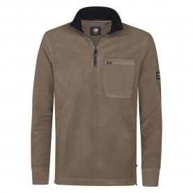 блуза,мъжки,пуловери,petrol,industries,m,3050,swc320,half,zip,sweatshirt,brown,(mossy,stone)