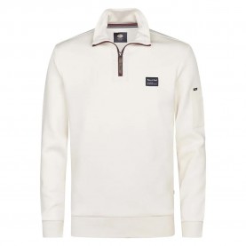 блуза,мъжки,пуловери,petrol,industries,m,3050,swc364,half,zip,sweatshirt,seashell,(beige)