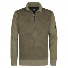 блуза,мъжки,пуловери,petrol,industries,m,3050,swc368,half,zip,sweatshirt,mossy,stone,(green)