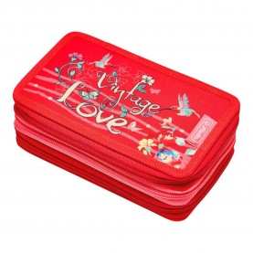 канцеларски,принадлежности,herlitz,vintage,love,pencil,case,multicolor,(red)