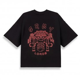 Тениска Grimey Sampans The Lords Boxy T-shirt - Black (Black) тениска,мъжки,тениски,дамски,тениски,grimey,sampans,the,lords,boxy,t,shirt,black,(black)