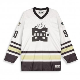 Тениска Grimey The Swarm DC Shoes X Hockey long sleeve T-shirt - Off White тениска,мъжки,тениски,grimey,the,swarm,dc,shoes,x,hockey,long,sleeve,t,shirt,off,white
