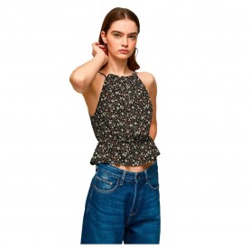 потник,дамски,блузи,дамски,ризи,pepe,jeans,perseis,sleeveless,shirt,refurbished,multi,(black)