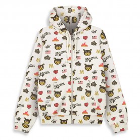 Блуза Grimey Mud´S The Residence Bear Regular Zipper full zip sweatshirt - White (Off White) блуза,мъжки,пуловери,дамски,пуловери,grimey,mud´s,the,residence,bear,regular,zipper,full,zip,sweatshirt,white,(off,white)