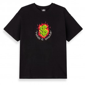 Тениска Grimey The Shelter Bucks To Burn Regular short sleeve T-shirt - Black тениска,мъжки,тениски,grimey,the,shelter,bucks,to,burn,regular,short,sleeve,t,shirt,black