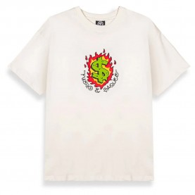 Тениска Grimey The Shelter Bucks To Burn Regular short sleeve T-shirt - Off White тениска,мъжки,тениски,grimey,the,shelter,bucks,to,burn,regular,short,sleeve,t,shirt,off,white
