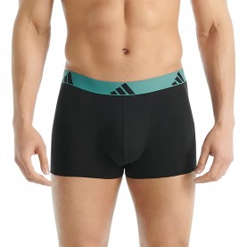Боксерки Adidas Active Flex Cotton boxers 2 units - Black (Teal / Bluee) боксерки,мъжко,бельо,adidas,active,flex,cotton,boxers,2,units,black,(teal,bluee)