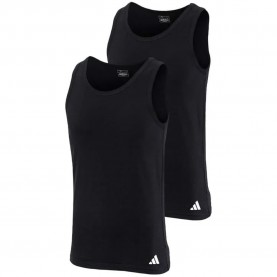 Adidas Active Flex Cotton sleeveless base layer 2 units - Black (Black / Black) мъжко,бельо,adidas,active,flex,cotton,sleeveless,base,layer,2,units,black,(black,black)