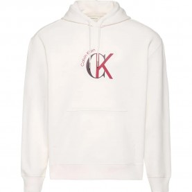 Суичър Calvin klein jeans EU 350 Terry Graphic hoodie - White (White Greige) суичър,мъжки,пуловери,calvin,klein,jeans,eu,350,terry,graphic,hoodie,white,(white,greige)