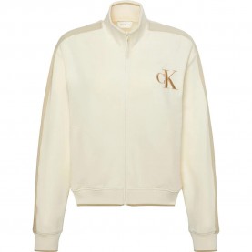 блуза,дамски,блузи,calvin,klein,jeans,lv047e226g,full,zip,sweatshirt,beige,(antique,white)