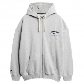 блуза,дамски,блузи,superdry,athletic,ess,oversized,full,zip,sweatshirt,glacier,grey,marl,(grey)