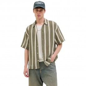 риза,с,къс,ръкав,мъжки,ризи,jack,&,jones,bellagio,crochet,short,sleeve,shirt,olive,night,(green)