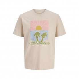 тениска,мъжки,тениски,jack,&,jones,down,short,sleeve,t,shirt,moonbeam,(beige)