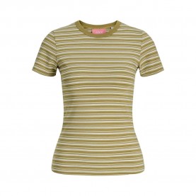 тениска,дамски,тениски,jack,&,jones,gigi,stretch,striped,jjxx,short,sleeve,t,shirt,green,moss,stripes,perfect,pear,bright,white