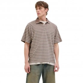 мъжки,блузи,с,яка,jack,&,jones,jorgen,towel,striped,polo,ss,ss25,short,sleeve,polo,mocha,meringue,(brown)